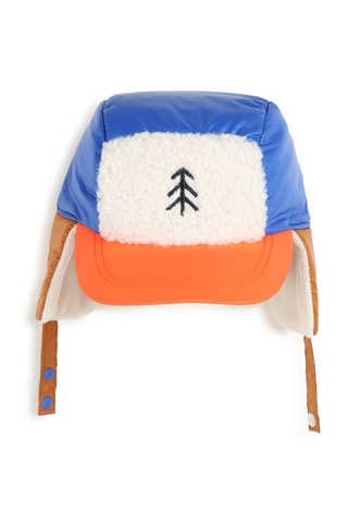 Chapka - Orange et bleu cobalt - Carrément Beau