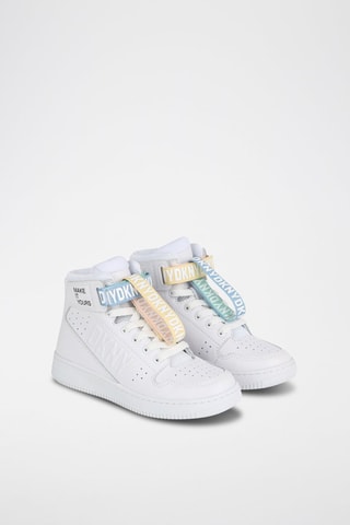 Baskets montantes en cuir - Blanc - DKNY