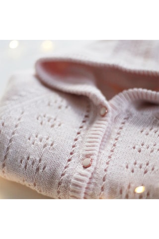 Gilet en coton biologique et laine - Rose poudré - Carrément Beau