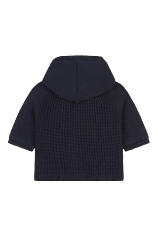 Gilet en coton biologique et laine - Bleu marine - Carrément Beau