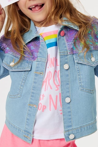 Veste en jean et barrette - Bleu - Billieblush