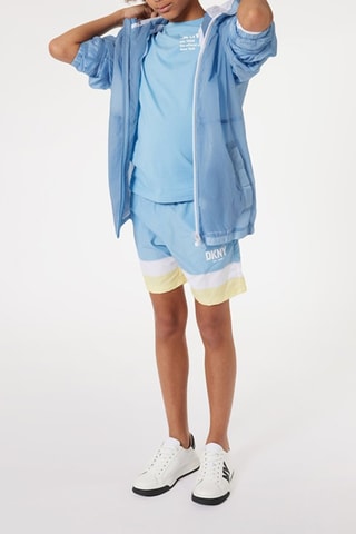 Coupe-vent à capuche - Bleu - DKNY