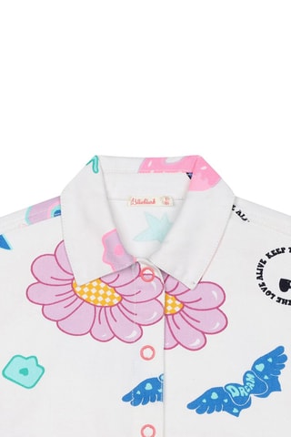 Veste sans manches - Blanc et rose - Billieblush