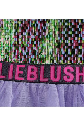 Robe bi-matière - Vert et mauve - Billieblush