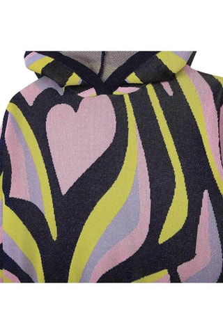 Robe trompe-l’œil à capuche - Rose et noir - Billieblush