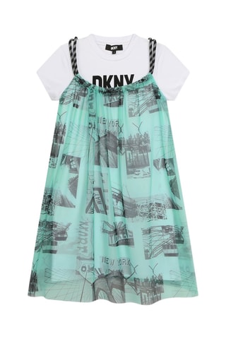 Robe 2-en-1 - Blanc et vert - DKNY