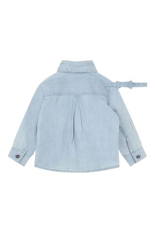 Chemise et nœud papillon en jean - Bleu - Billieblush