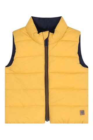 Doudoune réversible sans manches - Bleu marine et jaune - Carrément Beau