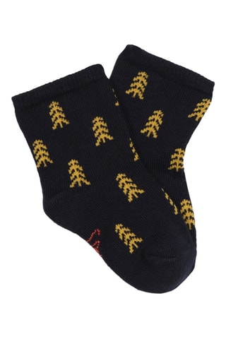 2 paires de chaussettes - Noir et moutarde - Carrément Beau