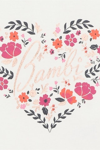 T-shirt en coton biologique Bambi Disney - Blanc - Billieblush