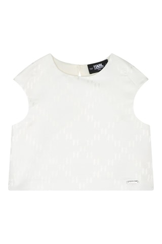 T-shirt sans manches - Blanc - Karl Lagerfeld