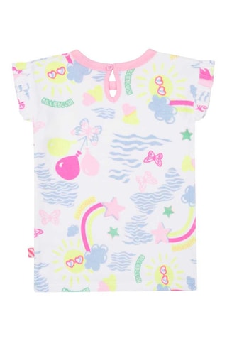 T-shirt - Ecru et ciel - Billieblush