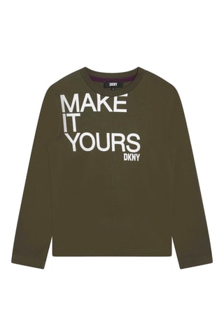 T-shirt en coton biologique - Kaki - DKNY