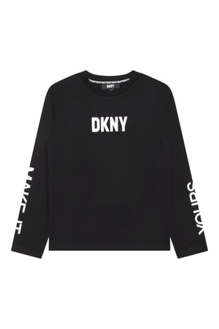 T-shirt en coton biologique - Noir - DKNY