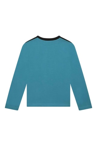 T-shirt en coton biologique - Bleu et noir - DKNY