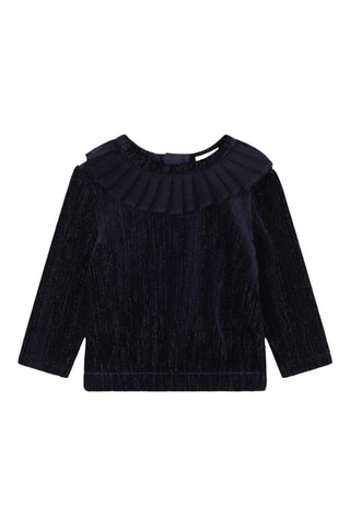 Blouse en velours - Bleu marine - Billieblush