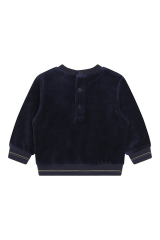 Sweat en velours et coton biologique - Bleu marine - Carrement Beau