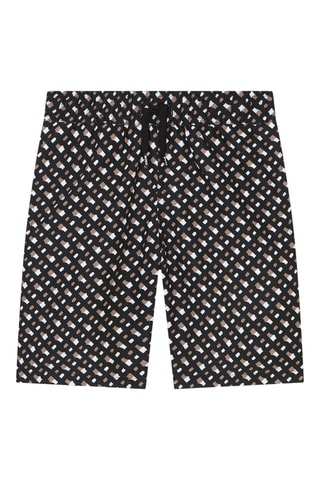 Short de bain - Noir et marron - Boss