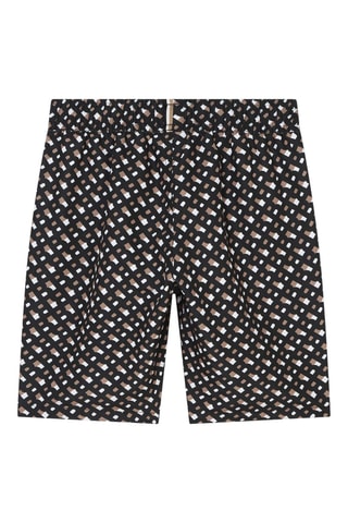 Short de bain - Noir et marron - Boss