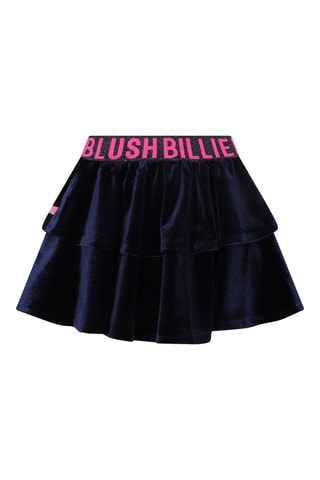 Jupe volantée en velours - Bleu marine - Billieblush