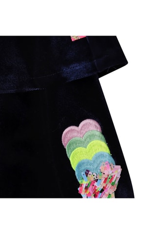 Jupe volantée en velours - Bleu marine - Billieblush