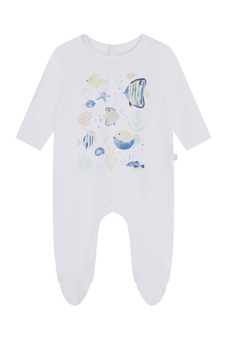 Grenouillère en coton biologique - Blanc - Carrément Beau