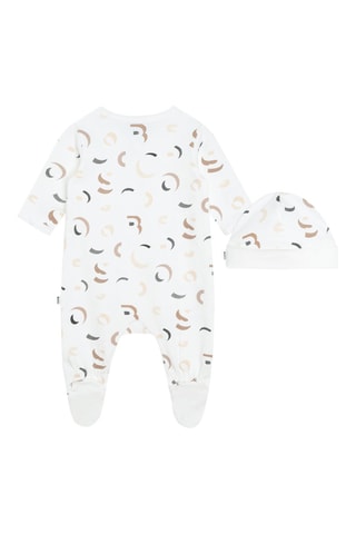 Grenouillère et bonnet - Blanc et marron - Boss