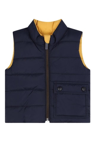 Doudoune réversible sans manches - Bleu marine et jaune - Carrément Beau