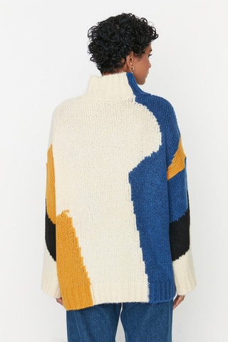 Maglia - Ecrù e blu