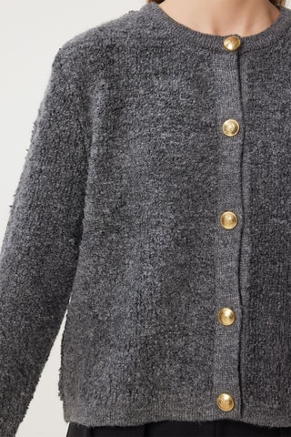 Cardigan in lana - Antracite 