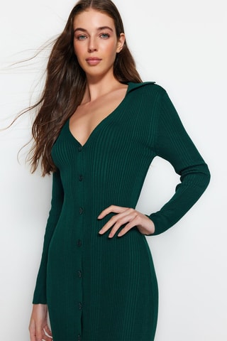Vestido jersey - Verde oscuro