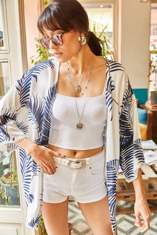 Kimono - Navy e bianco