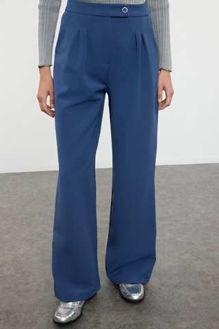 Pantaloni wide legs - Blu