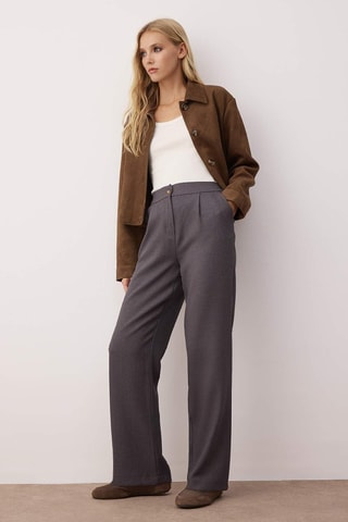 Pantaloni straight - Grigio