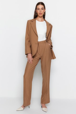 Pantaloni straight - Marrone