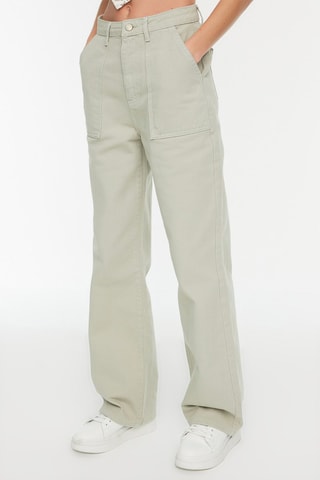 Pantalón bootcut de tiro alto - Gris