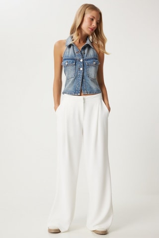 Pantaloni palazzo - Bianco