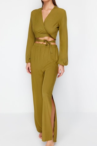 Top e pantaloni da spiaggia - Verde oliva