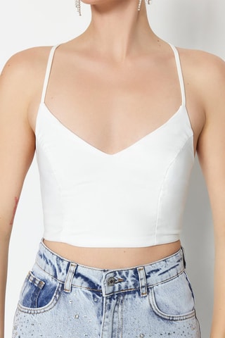 Crop top Blanc
