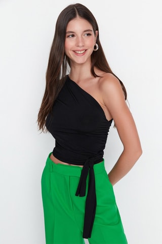 Top asymétrique - Noir