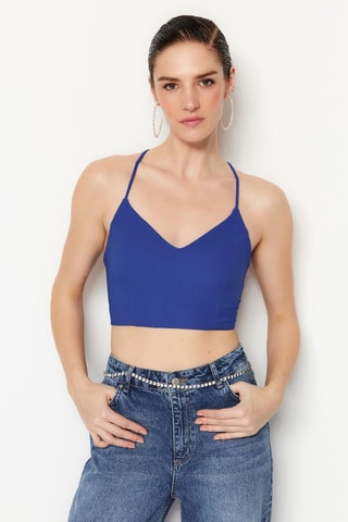Crop top - Bleu