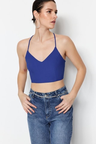 Crop top - Bleu