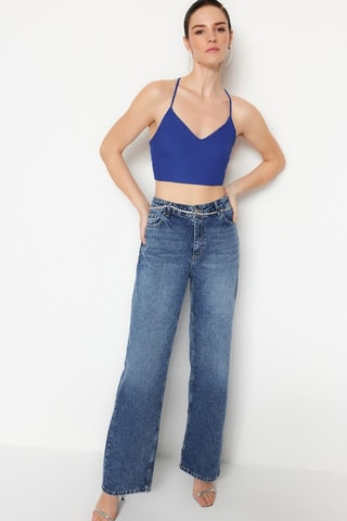 Crop top - Bleu