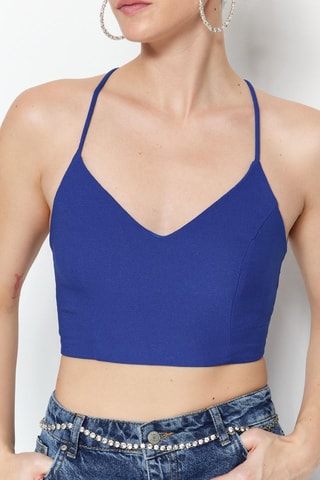 Crop top - Bleu