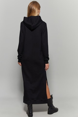 Vestido sudadera con capucha - Negro