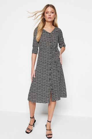 Vestido midi - Negro