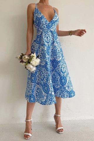 Abito a campana - Blu chiaro