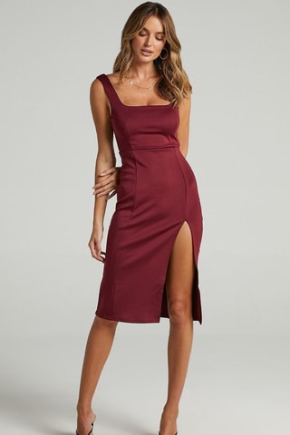 Vestido midi - Burdeos