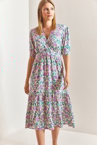 Vestido midi - Blanco