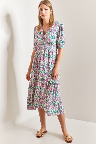 Vestido midi - Blanco